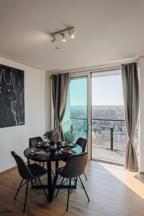 Design Apartment With Amazing View Over Vienna 2 Esterno foto